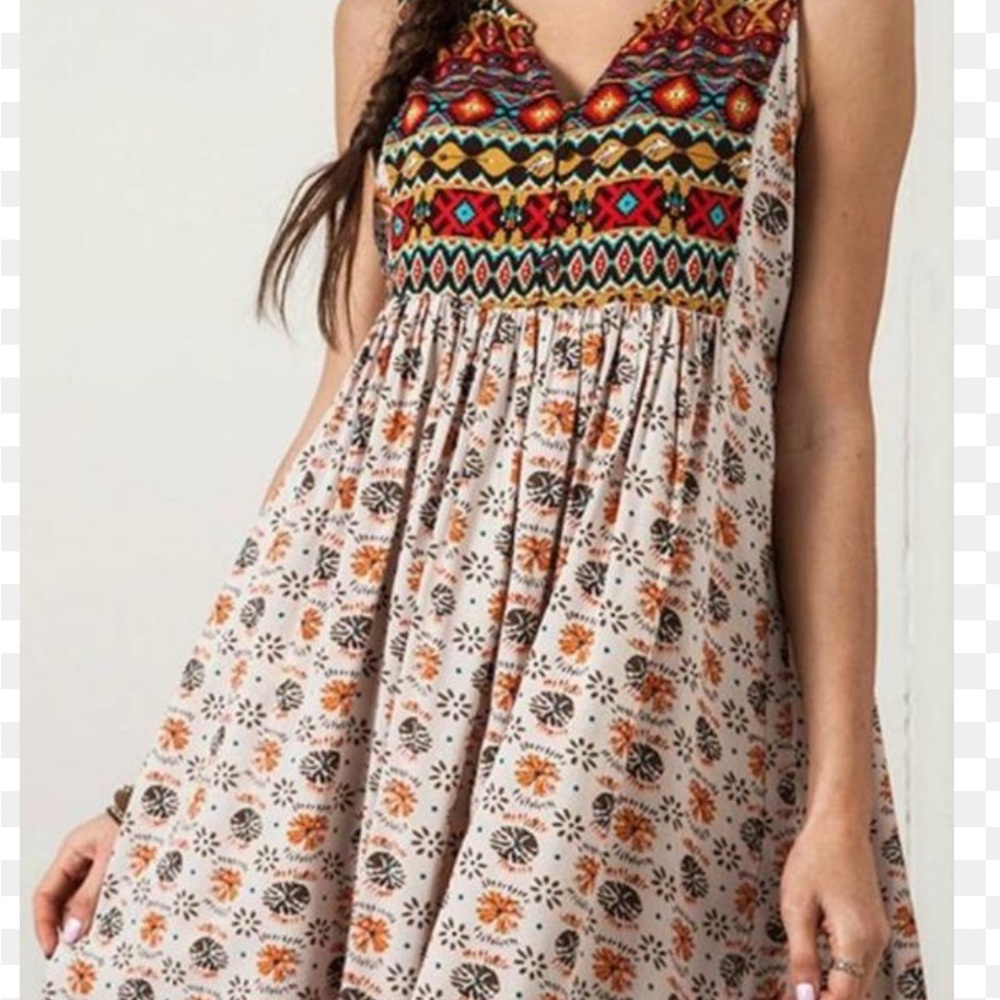 Umgee Colorful Patterned Mini Dress
